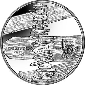 Falkland Islands / One Crown 2013 Referendum Celebration - reverse photo
