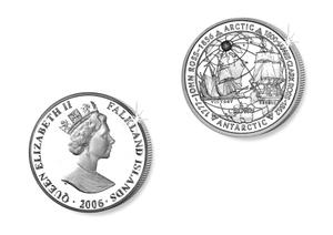 Falkland Islands / One Crown 2006 John Ross - obverse photo