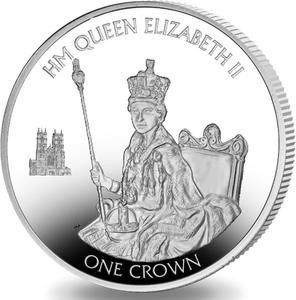 Falkland Islands / One Crown 2015 Longest Reigning Monarch - reverse photo
