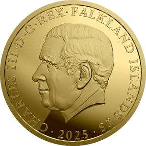 Falkland Islands / Gold Ounce 2025 Rose Ryal - obverse photo
