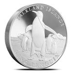 Falkland Islands / Silver Five Ounces 2025 King Penguin - reverse photo