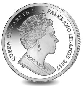 Falkland Islands / One Crown 2017 Anniversary of the Liberation - obverse photo
