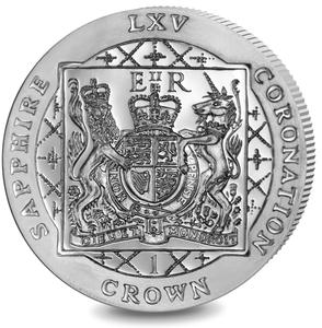 Falkland Islands / One Crown 2018 Sapphire Coronation - reverse photo