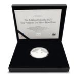 Silver Five Ounces 2025 King Penguin: Photo 2025 5 oz Proof Falkland Islands Silver King Penguin Coin / thumbnail