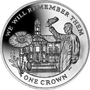 Falkland Islands / One Crown 2014 Royal Chelsea Hospital - reverse photo