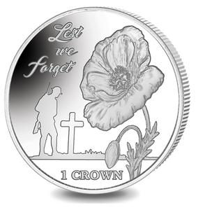 Falkland Islands / One Crown 2017 Lest We Forget - reverse photo