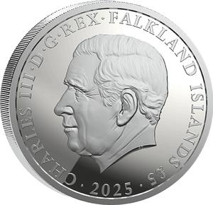 Falkland Islands / Silver Two Ounces 2025 Rose Ryal - obverse photo
