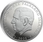 Silver Two Ounces 2025 Rose Ryal: Photo 2025 Rose Ryal 2oz Silver Proof Coin / thumbnail
