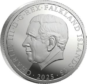Falkland Islands / Silver Ounce 2025 Rose Ryal - obverse photo