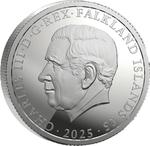 Silver Ounce 2025 Rose Ryal: Photo 2025 Rose Ryal 1oz Silver Proof Coin / thumbnail