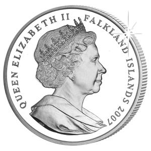 Falkland Islands / One Crown 2007 Anniversary of the Liberation - obverse photo