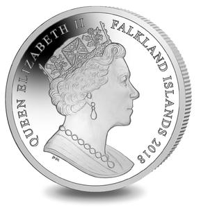 Falkland Islands / One Crown 2018 Sapphire Coronation - obverse photo