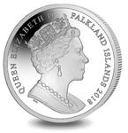 One Crown 2018 Sapphire Coronation: Photo Coin, Falkland Islands, One Crown 2018 Sapphire Coronation / thumbnail
