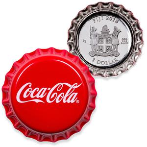 Fiji / One Dollar Silver 2018 Coca-Cola Cap - reverse photo