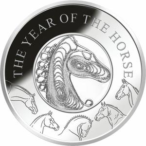 Fiji / One Dollar 2014 Year of the Horse, Filigree - reverse photo