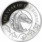 One Dollar 2014 Year of the Horse, Filigree: Photo Coin, Fiji, One Dollar 2014 Year of the Horse, Filigree / thumbnail