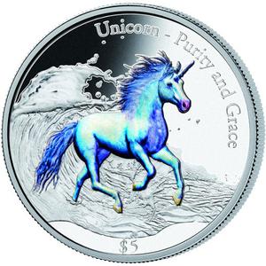 Fiji / Silver Three Ounces 2016 Unicorn - reverse photo