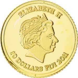 Fiji / Ten Dollars 2011 Gold Pamukkale - obverse photo