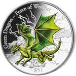 Silver Three Ounces 2016 Green Dragon: Photo Coin, Fiji, Silver Three Ounces 2016 Green Dragon / thumbnail