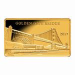 Gold Half Gram 2017 San Francisco - Golden Gate Bridge: Photo Coin, Fiji, Gold Half Gram 2017 San Francisco - Golden Gate Bridge / thumbnail