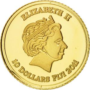 Fiji / Ten Dollars 2011 Gold Matterhorn - obverse photo