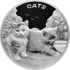 Fiji / Silver Ounce 2024 Cats - reverse photo