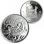 Silver Ounce 2019 Coca-Cola Santa Claus: Photo Coin, Fiji, Silver Ounce 2019 Coca-Cola Santa Claus / thumbnail
