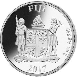 Fiji / Silver Three Ounces 2016 Green Dragon - obverse photo