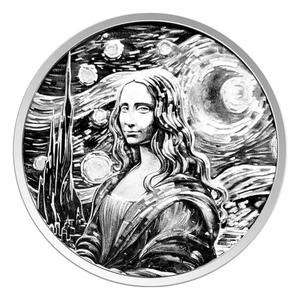 Fiji / Silver Ounce 2024 Mona Lisa - Van Gogh - reverse photo