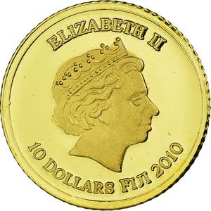 Fiji / Ten Dollars 2010 Ancient Egypt Scarab - reverse photo