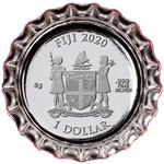 One Dollar Silver 2020 Coca Cola Cap: Photo Coin, Fiji, One Dollar Silver 2020 Coca Cola Cap / thumbnail