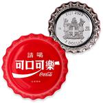 One Dollar Silver 2020 Coca-Cola Cap - Taiwan: Photo Coin, Fiji, One Dollar Silver 2020 Coca-Cola Cap - Taiwan / thumbnail