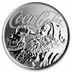 Fiji / Silver Ounce 2019 Coca-Cola Santa Claus - reverse photo