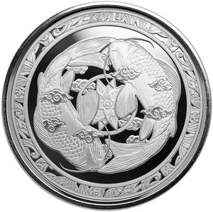 Fiji / Silver Ounce 2023 Koi Fish - reverse photo