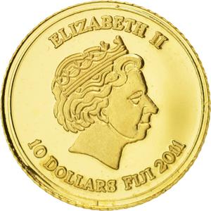 Fiji / Ten Dollars 2011 Gold South Africa - obverse photo