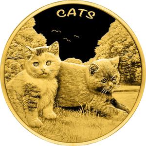 Fiji / Gold Ounce 2024 Cats - reverse photo
