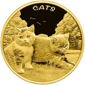 Fiji / Gold Tenth-Ounce 2024 Cats - reverse photo