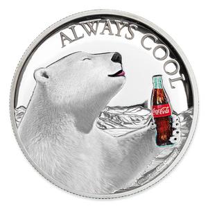 Fiji / Silver Ounce 2019 Coca-Cola - Polar Bear - reverse photo