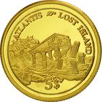 Five Dollars 2006 Gold Atlantis: Photo Coin, Fiji, Five Dollars 2006 Gold Atlantis / thumbnail