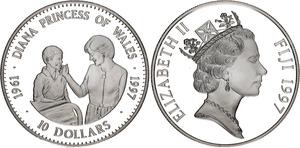 Fiji / Silver Ounce 1997 Diana Princess of Wales - obverse photo