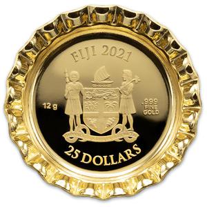 Fiji / Twenty-five Dollars Gold 2021 Coca-Cola Israel - reverse photo