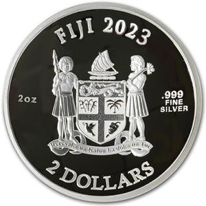 Fiji / Silver Two Ounces 2023 Dragons of the World - Egyptian Dragon - obverse photo