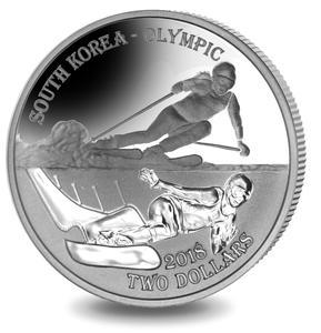 Fiji / Silver Ounce 2017 Winter Olympics - Snow Sports - reverse photo