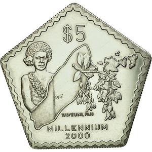 Fiji / Five Dollars 1999 Millennium - reverse photo