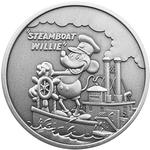 Fiji / Silver Ounce 2024 Steamboat Willie / Antique - reverse photo