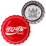 One Dollar Silver 2020 Coca-Cola Cap - China: Photo Coin, Fiji, One Dollar Silver 2020 Coca-Cola Cap - China / thumbnail