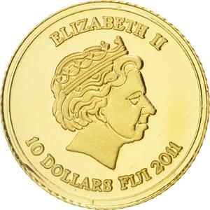 Fiji / Ten Dollars 2011 Gold Halong Bay - obverse photo