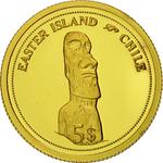 Five Dollars 2006 Easter Island: Photo Coin, Fiji, Five Dollars 2006 Easter Island / thumbnail
