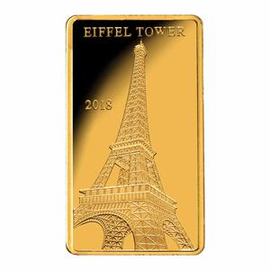 Fiji / Gold Half Gram 2018 Paris - Eiffel Tower - reverse photo