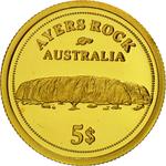 Five Dollars 2006 Gold Ayers Rock: Photo Coin, Fiji, Five Dollars 2006 Gold Ayers Rock / thumbnail